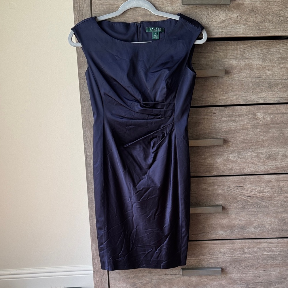 Lauren Ralph Lauren Navy Midi Dress